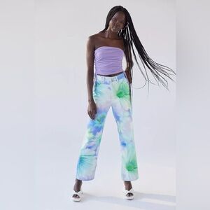 BDG Urban Outfitters | High Waisted Cowboy Jeans Floral Multi Tie Dye Size 27